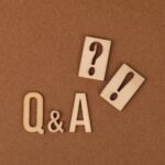 question and answer letters and an exclamation and question marks
